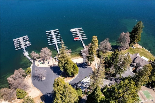 693 Old Meadow Pl, Lake Arrowhead, CA 92352 - aerial view with a water view