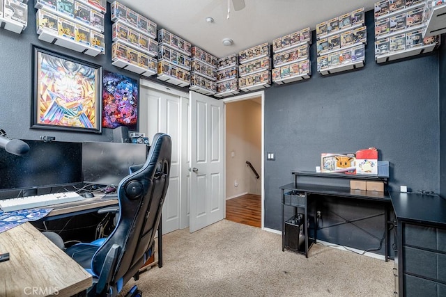35806 Springvale Ln Unit 2, Murrieta, CA 92562 - office featuring carpet floors, a ceiling fan, and baseboards