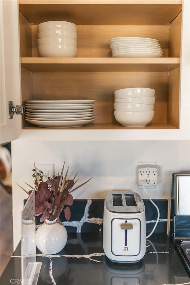 details featuring open shelves