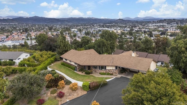 1170 Avocado Ave, Escondido, CA 92026 - drone / aerial view with a mountain view