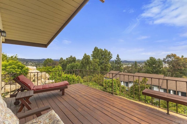 1170 Avocado Ave, Escondido, CA 92026 - wooden deck featuring a mountain view