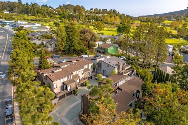 bird's eye view with a residential view