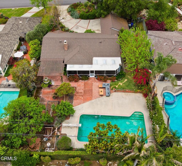 birds eye view of property