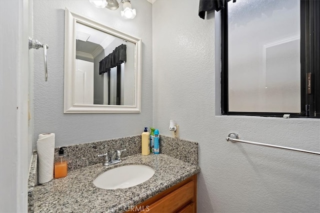 4423 N Sunflower Ave, Covina, CA 91724 - bathroom with a textured wall and vanity
