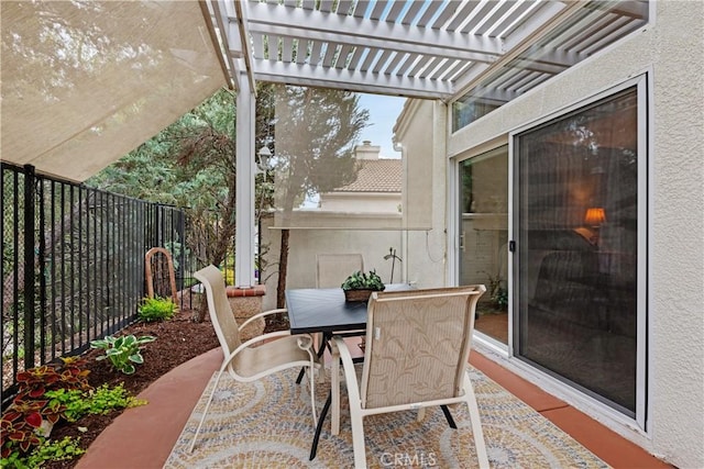 40310 Via Tonada, Murrieta, CA 92562 - view of patio with a pergola, outdoor dining space, and fence
