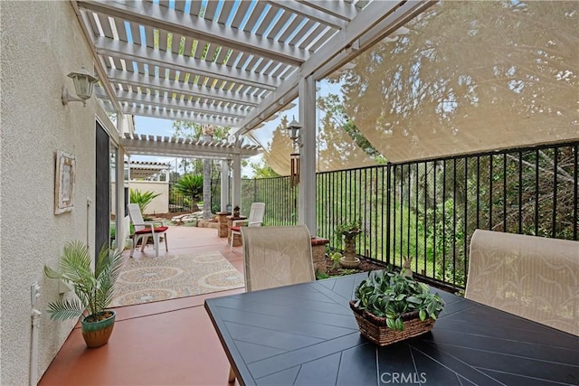 40310 Via Tonada, Murrieta, CA 92562 - view of patio featuring a fenced backyard, a pergola, and outdoor dining area