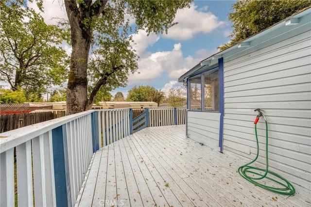 deck with fence