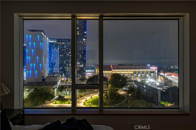 room details with a view of city lights