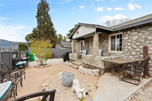view of patio / terrace featuring a fenced backyard
