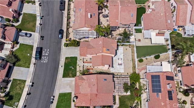drone / aerial view with a residential view