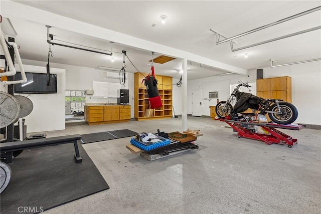 interior space featuring a garage