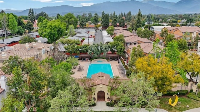 763 W 1st St Unit 80, Claremont, CA 91711 - bird's eye view with a residential view and a mountain view