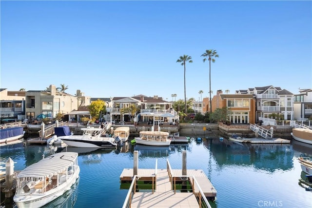 4017 Channel Pl, Newport Beach, CA 92663 - view of dock featuring a water view and a residential view