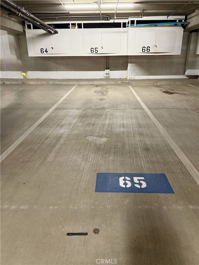 view of parking deck