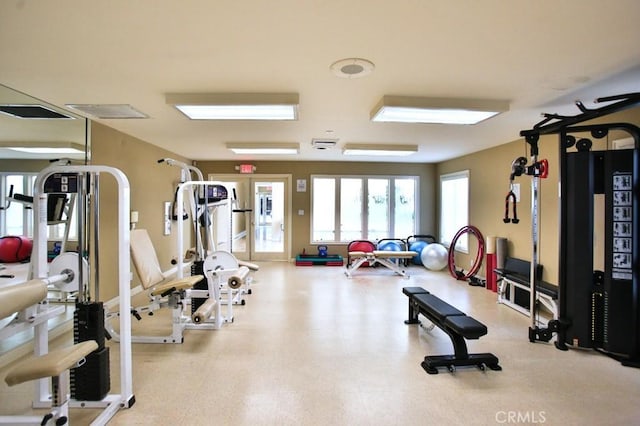 view of workout area