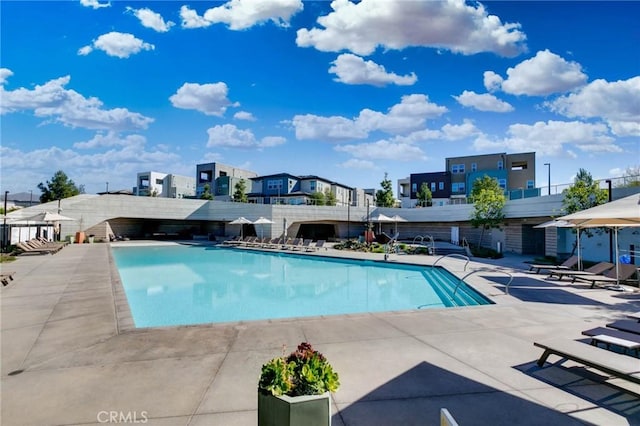 102 Pattern, Irvine, CA 92618 - community pool featuring fence, a residential view, and a patio