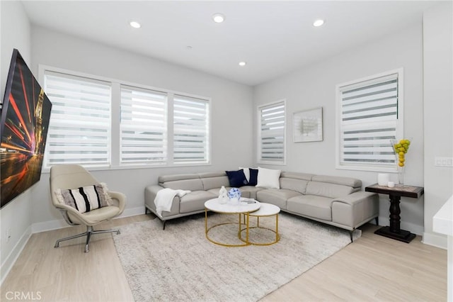 102 Pattern, Irvine, CA 92618 - living room with baseboards, wood finished floors, and recessed lighting