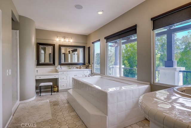44 Water Lily Way, Coto De Caza, CA 92679 - full bath featuring recessed lighting, a bath, and vanity