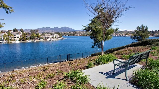 22911 Via Santiago, Mission Viejo, CA 92691 - water view with a mountain view and fence