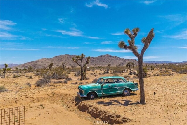 3170 Wesley Rd, Joshua Tree, CA 92252 - view of mountain backdrop featuring a desert landscape and rural landscape