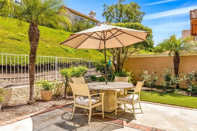 9 Gema, San Clemente, CA 92672 - view of patio with a fenced backyard and outdoor dining space