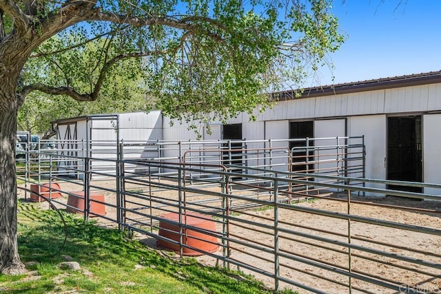 view of horse barn