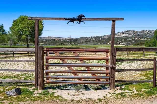 2815 Miller Valley Rd, Pine Valley, CA 91962 - gate with a view of countryside, a mountain view, and fence
