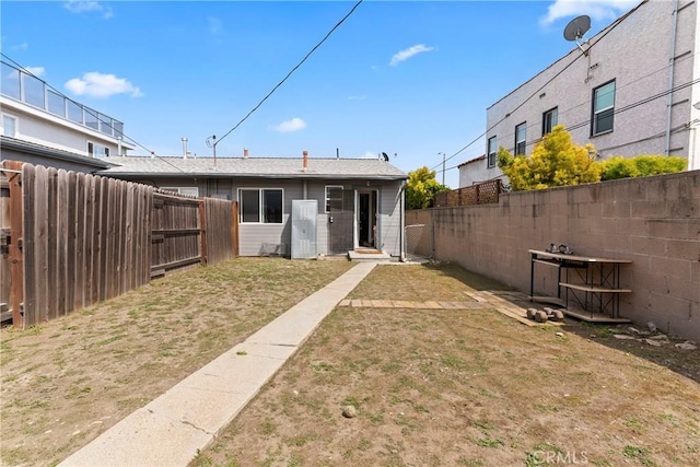 1515 S Walker Ave, San Pedro, CA 90731 - rear view of property featuring a fenced backyard and a yard
