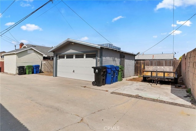 1515 S Walker Ave, San Pedro, CA 90731 - exterior space featuring fence, an outbuilding, and a detached garage