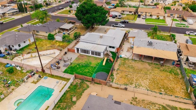 1924 Hunter Rd, Colton, CA 92324 - aerial view of residential area with a pool area