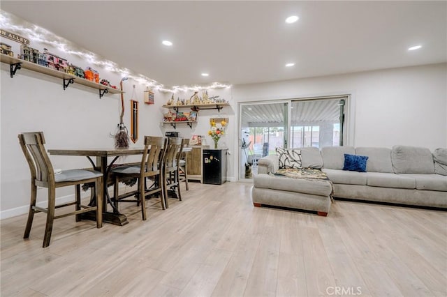 1924 Hunter Rd, Colton, CA 92324 - dining room with light wood-type flooring and recessed lighting