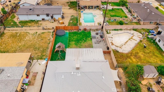 1924 Hunter Rd, Colton, CA 92324 - aerial perspective of suburban area featuring a pool