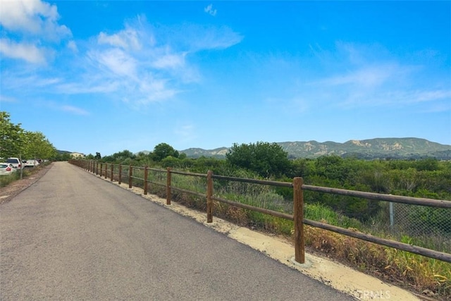 view of road featuring a mountain view