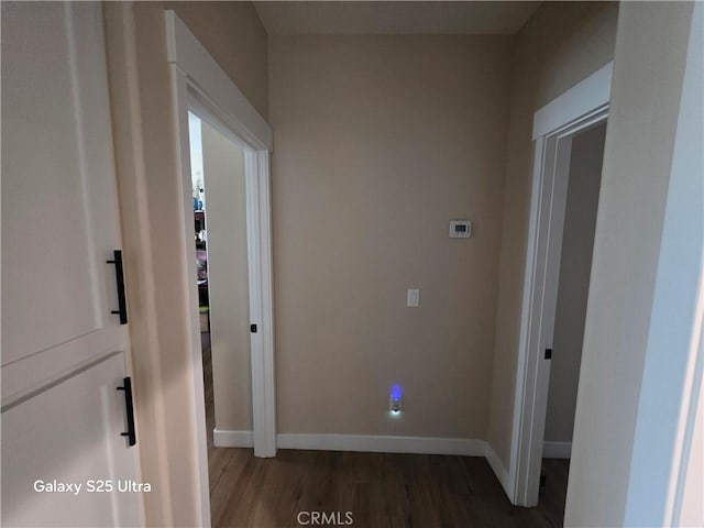 24236 Cahuilla Rd, Apple Valley, CA 92307 - hallway featuring wood finished floors and baseboards