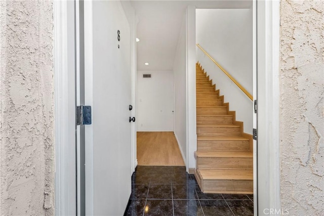 630 E Acacia Ave Unit 6, Glendale, CA 91205 - staircase with tile patterned flooring, recessed lighting, and visible vents