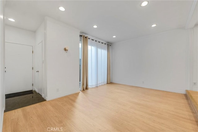 630 E Acacia Ave Unit 6, Glendale, CA 91205 - spare room featuring recessed lighting, baseboards, and light wood-type flooring