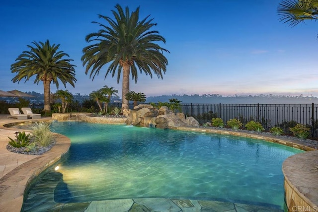 5015 Rancho Quinta Bnd, San Diego, CA 92130 - view of pool at dusk