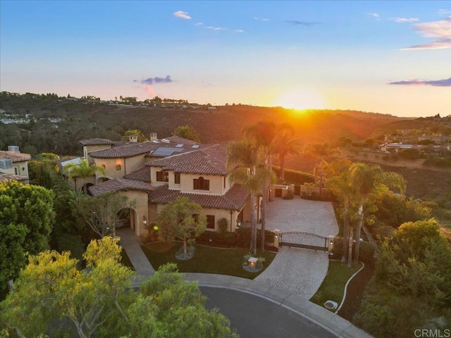 5015 Rancho Quinta Bnd, San Diego, CA 92130 - aerial view at dusk