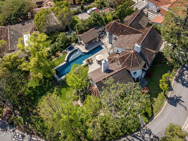 233 Hillside Rd, South Pasadena, CA 91030 - view from above of property with a pool area