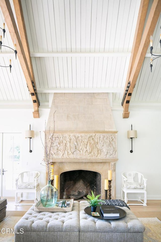 233 Hillside Rd, South Pasadena, CA 91030 - detailed view of wood finished floors and a premium fireplace