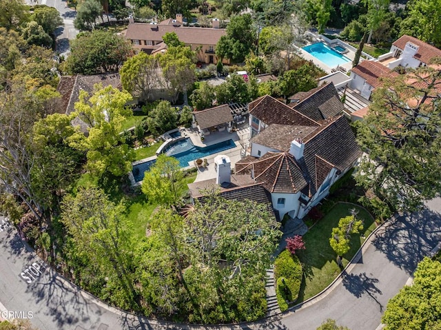 233 Hillside Rd, South Pasadena, CA 91030 - aerial view of property and surrounding area with a pool area
