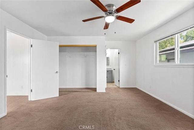 43 Zepher Way, Oroville, CA 95966 - unfurnished bedroom with carpet floors, a closet, a ceiling fan, and baseboards