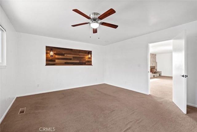 43 Zepher Way, Oroville, CA 95966 - carpeted spare room featuring ceiling fan and baseboards
