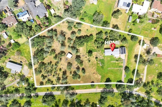 43 Zepher Way, Oroville, CA 95966 - aerial perspective of suburban area featuring property boundaries highlighted