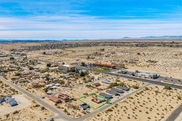 6558 Juniper Ave Unit 29, Palms, CA 92277 - birds eye view of property featuring a rural view, view of desert, and a mountain view