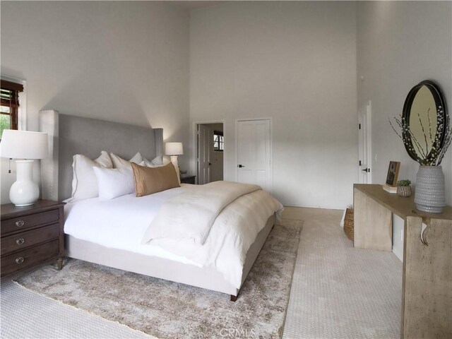 4300 Via Alondra, Palos Verdes Estates, CA 90274 - carpeted bedroom featuring a towering ceiling