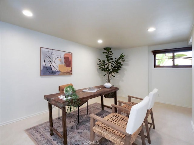 4300 Via Alondra, Palos Verdes Estates, CA 90274 - office area with recessed lighting, light colored carpet, and baseboards