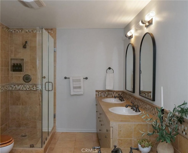 4300 Via Alondra, Palos Verdes Estates, CA 90274 - bathroom featuring a sink, baseboards, tile patterned floors, and visible vents