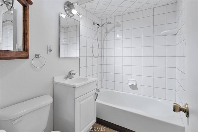305 Beverly Ave, Barstow, CA 92311 - bathroom featuring washtub / shower combination and vanity