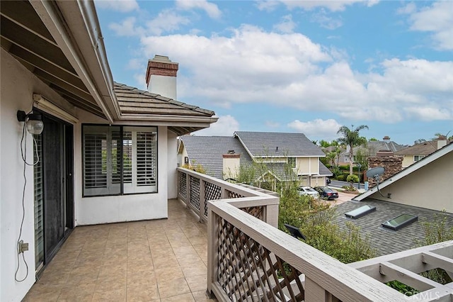 balcony featuring a residential view